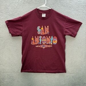 Vintage Oneita Shirt Adult Large Purple Single Stitch San Antonio Texas 1990s